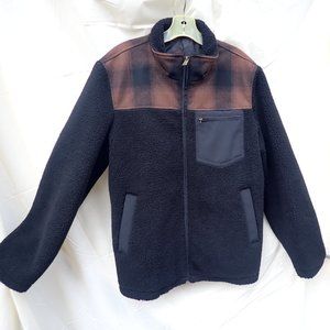 Pendleton Livingston Jacket NWT, Brown wool plaid yoke, Mens M,